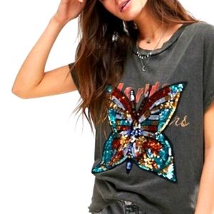 We The Free Sequins Butterfly tshirt LOVE THIS